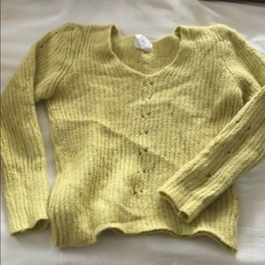 Anine Bing yellow alpaca sweater size xxs
